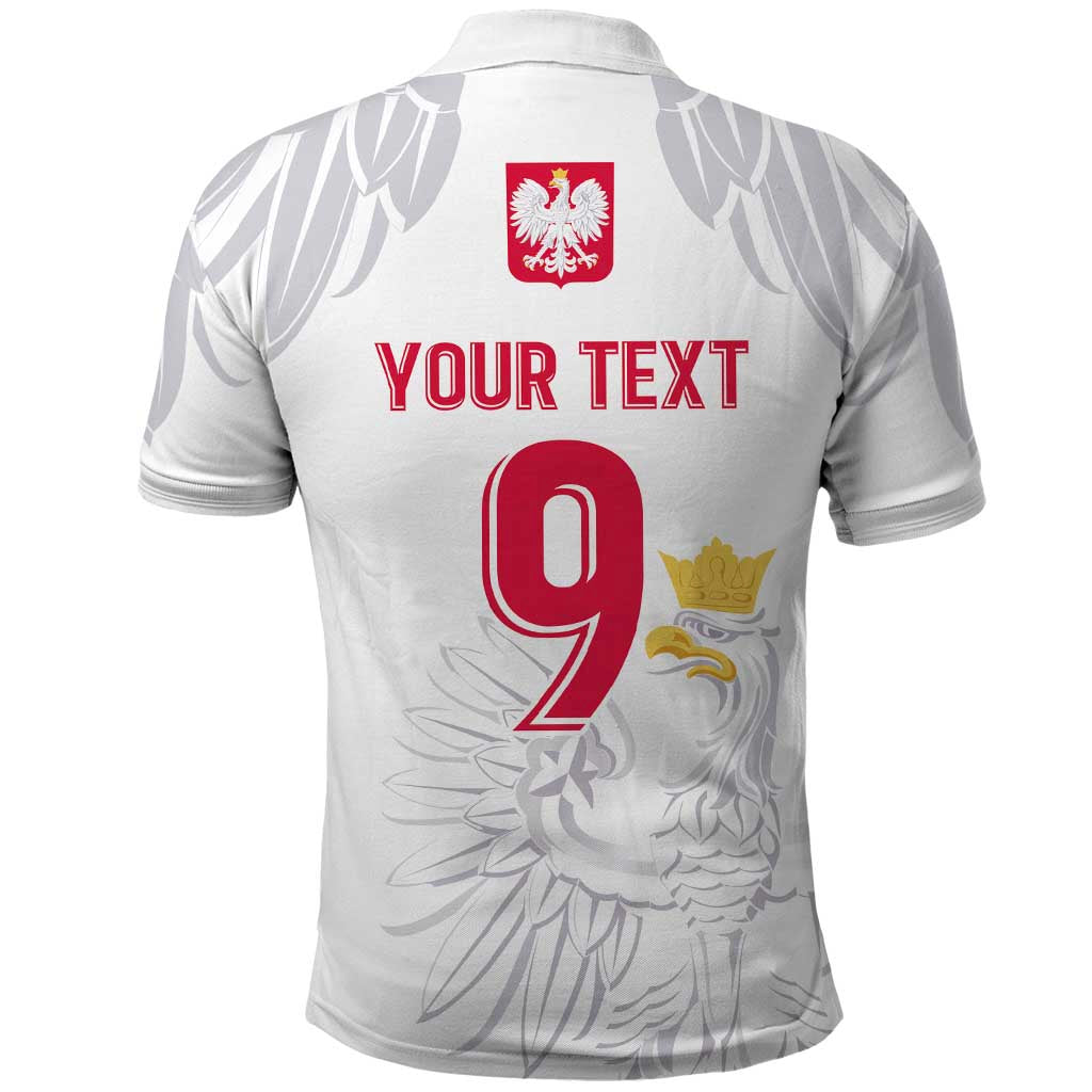 Custom Polish Football Jersey Polo Shirt Polska Eagle Athletic Soccer LT03