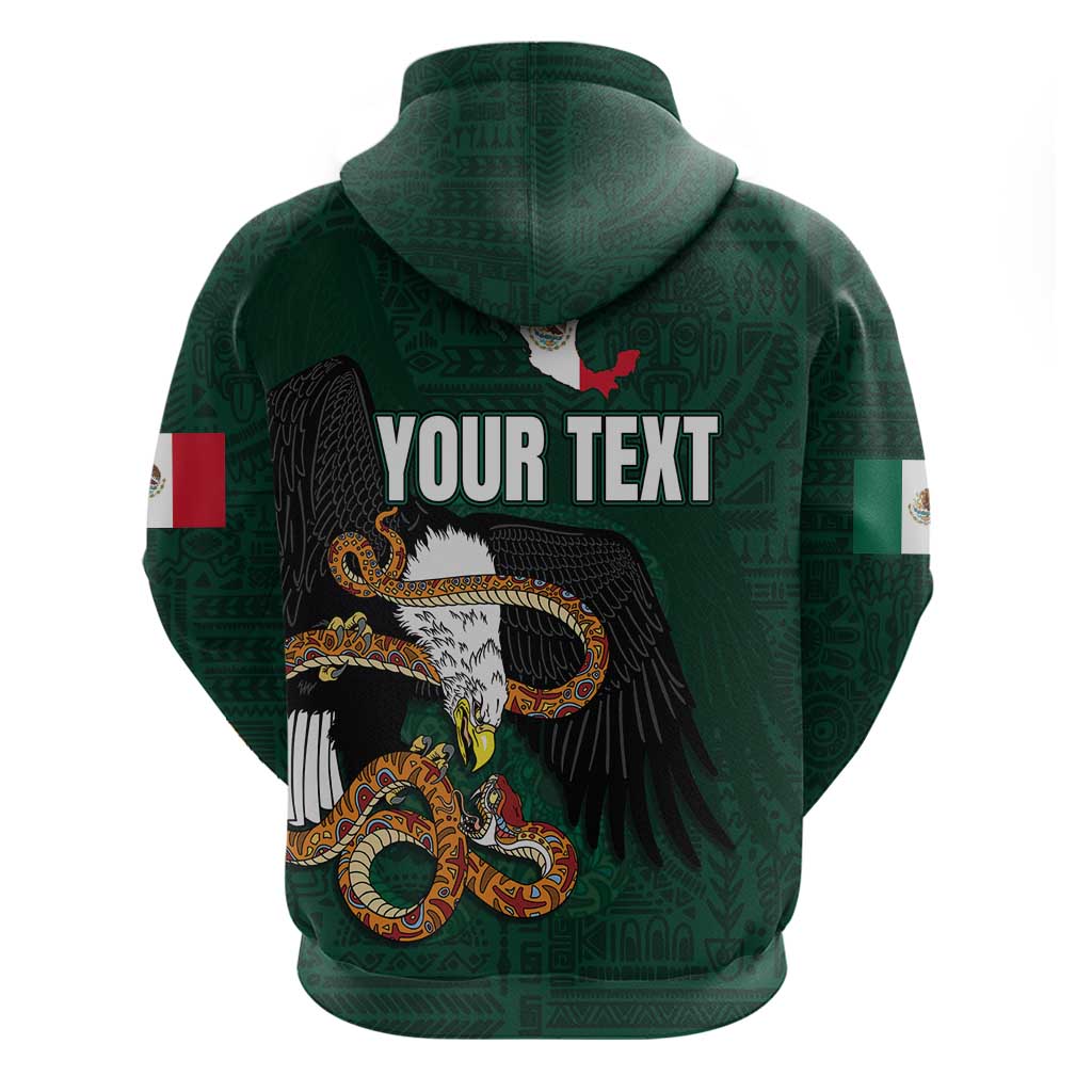 Personalized Mexican Culture Hoodie Aztec Spirit Mexico with Eagle Emblem and Maya Ancient LT03