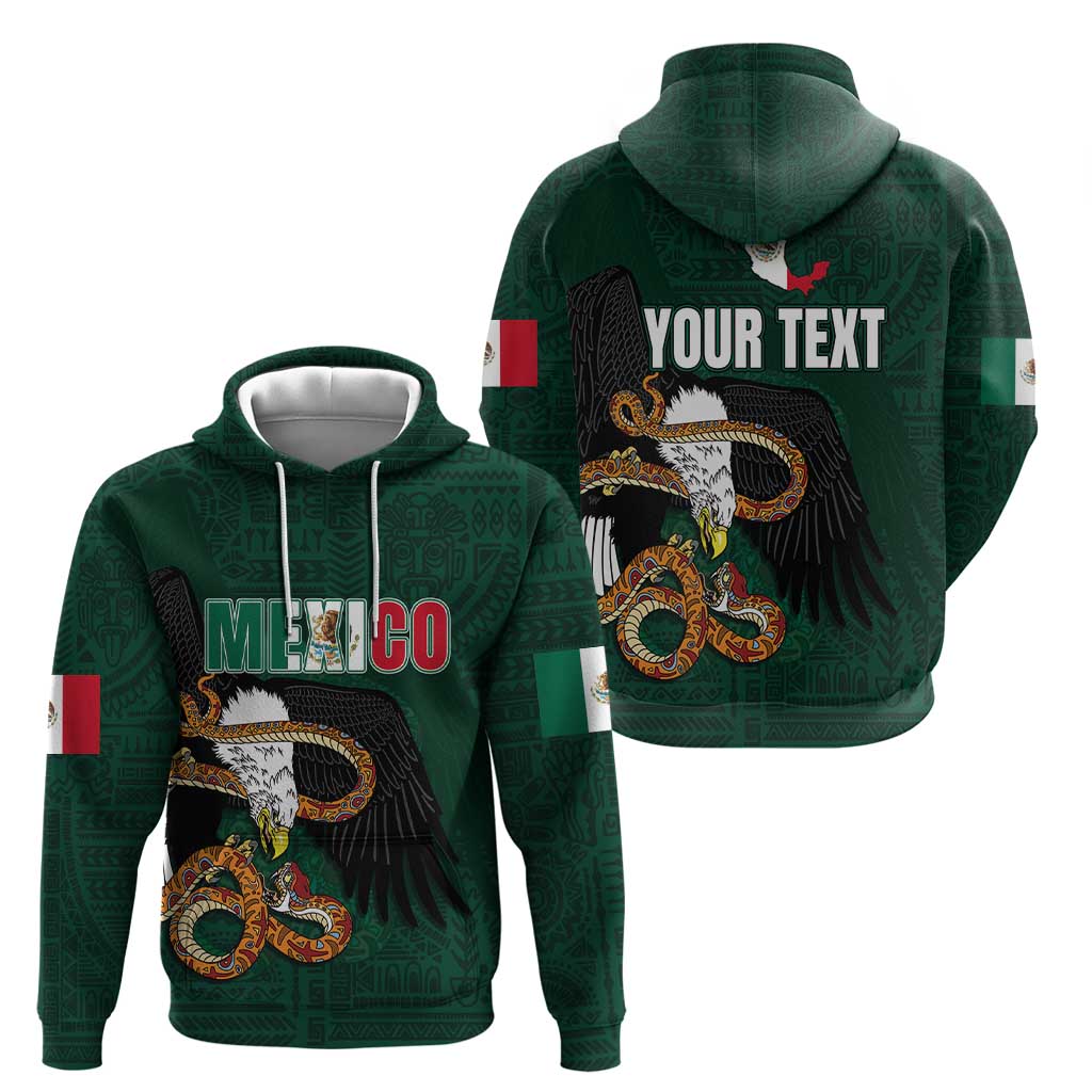 Personalized Mexican Culture Hoodie Aztec Spirit Mexico with Eagle Emblem and Maya Ancient LT03