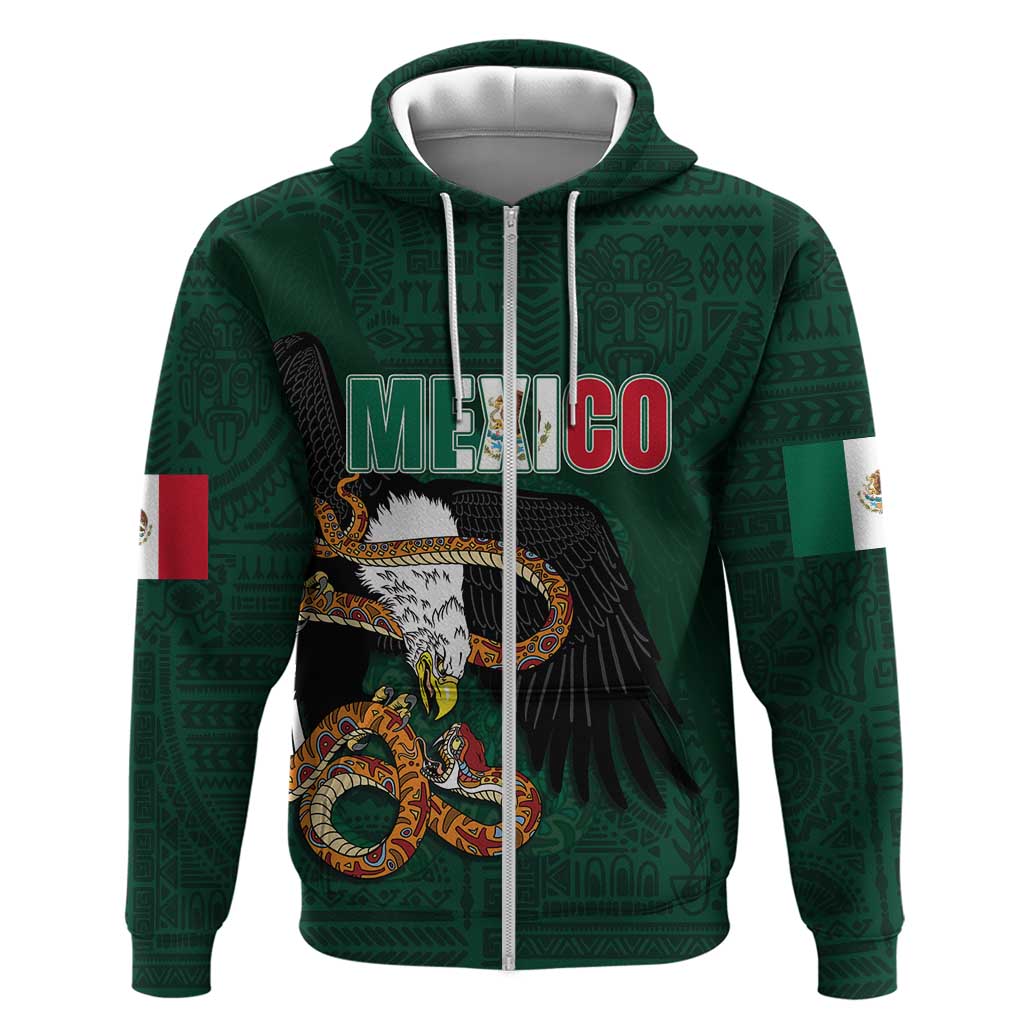 Personalized Mexican Culture Hoodie Aztec Spirit Mexico with Eagle Emblem and Maya Ancient LT03