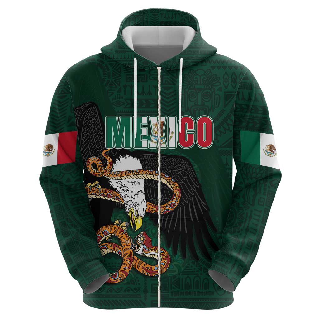 Personalized Mexican Culture Hoodie Aztec Spirit Mexico with Eagle Emblem and Maya Ancient LT03