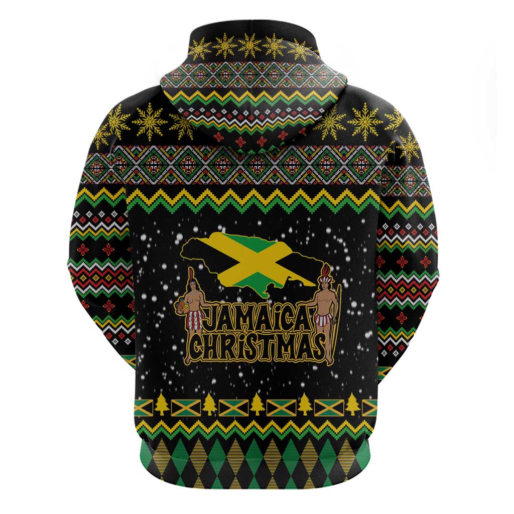 Jamaican Christmas Hoodie - Rastafarian Lion with Xmas Elements Reggae Style LT03
