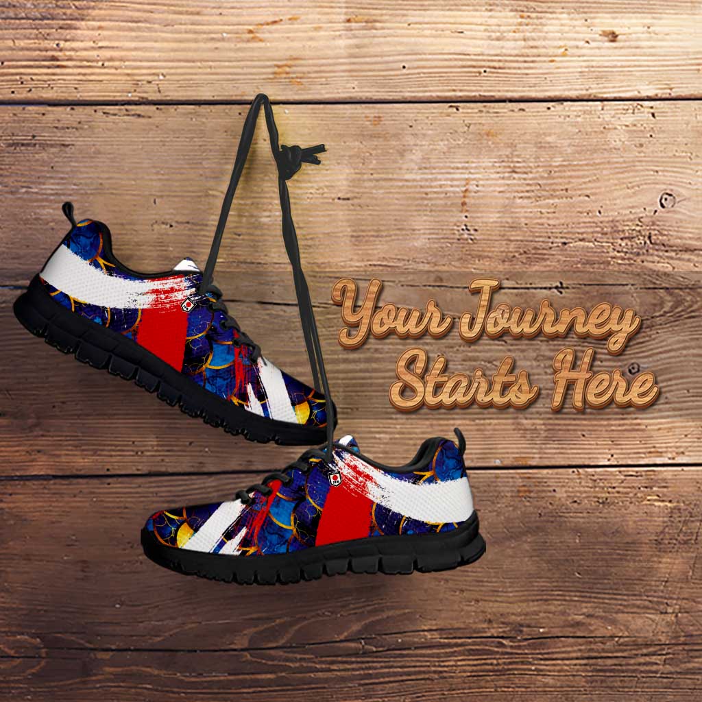 Custom Japan Football Sneakers Seigaiha and Brush Style LT03