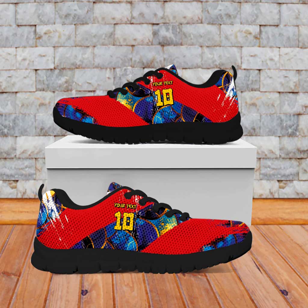Custom Japan Football Sneakers Seigaiha and Brush Style LT03