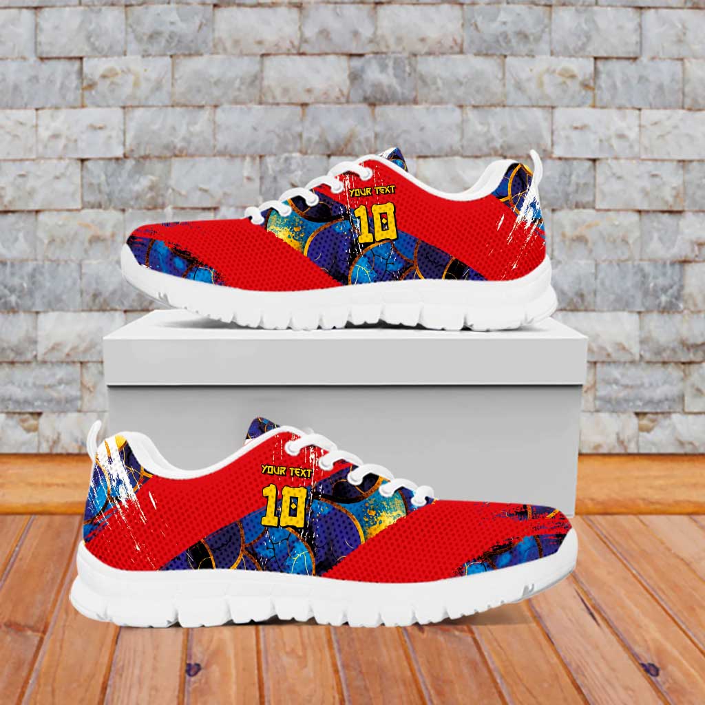 Custom Japan Football Sneakers Seigaiha and Brush Style LT03