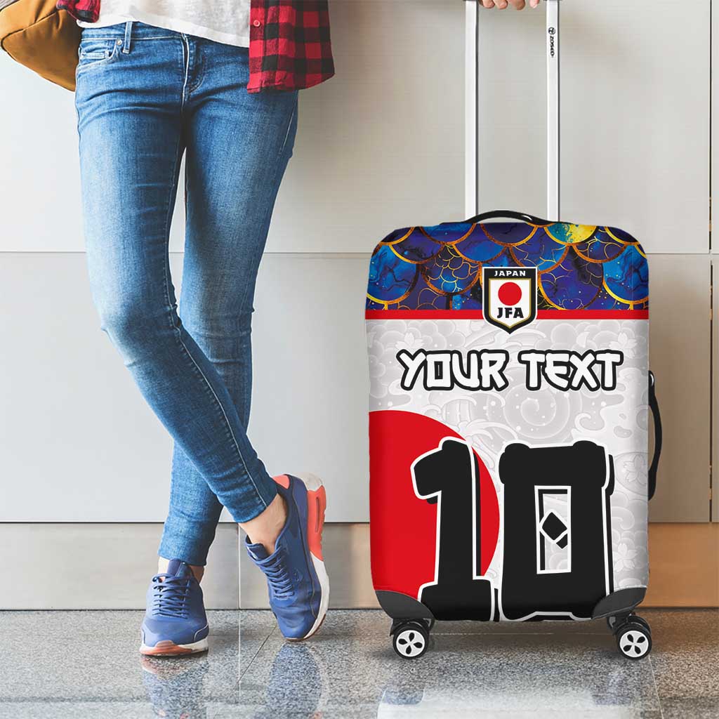 Custom Japan Football Luggage Cover Seigaiha and Sun LT03