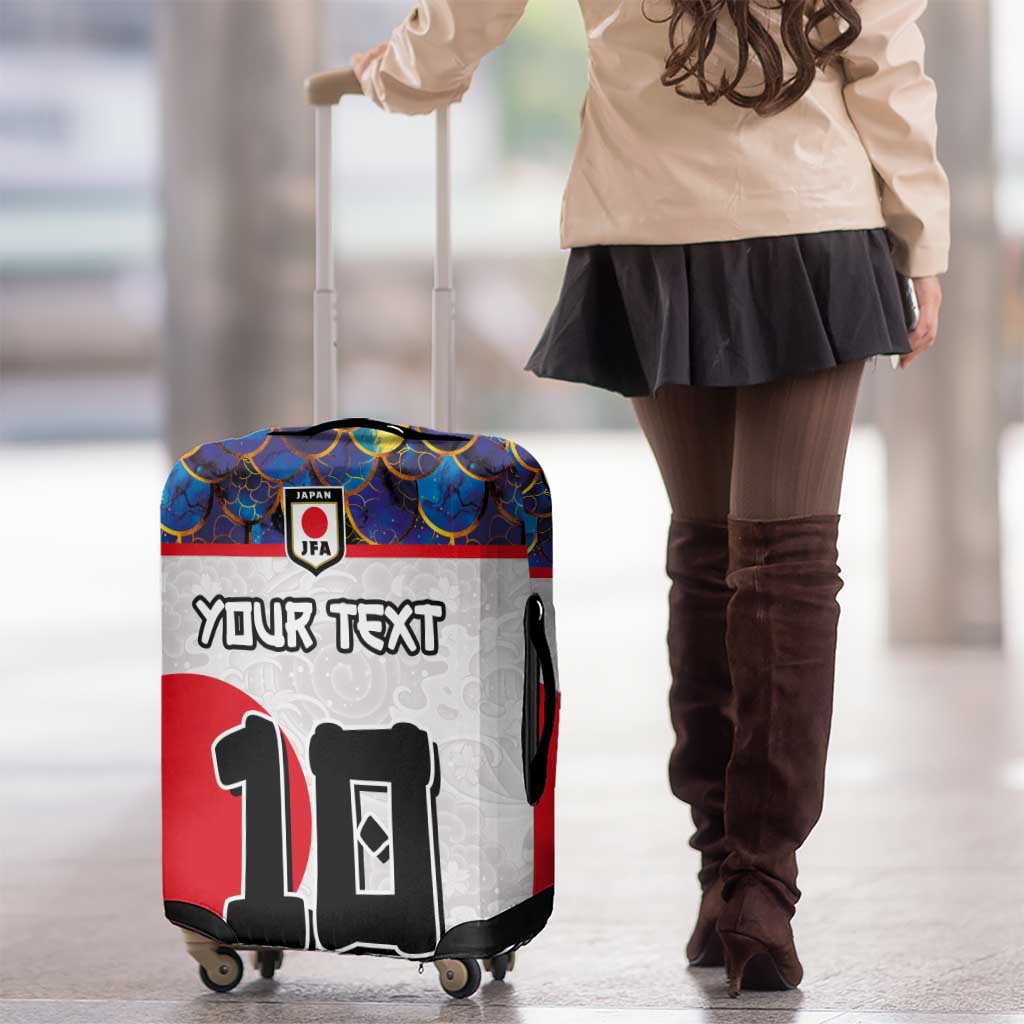 Custom Japan Football Luggage Cover Seigaiha and Sun LT03