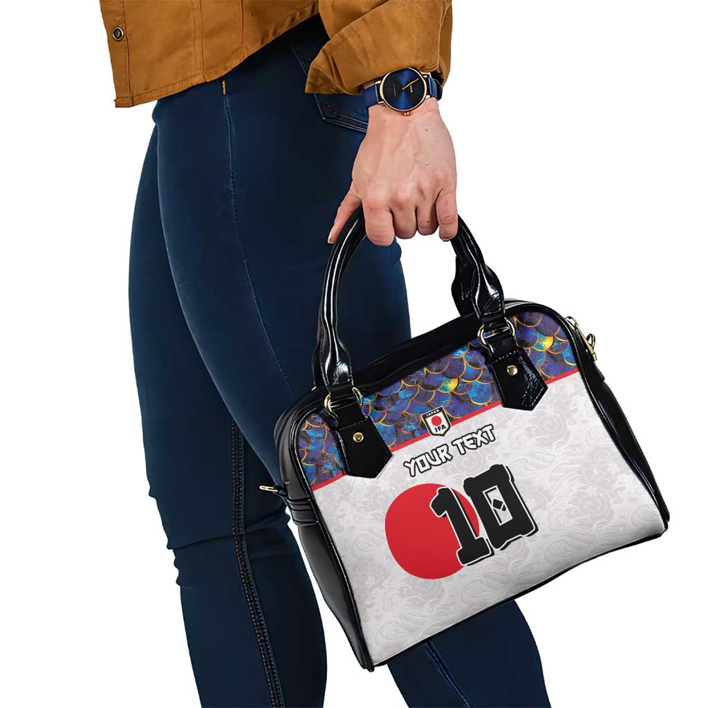 Custom Japan Football Shoulder Handbag Seigaiha and Sun LT03