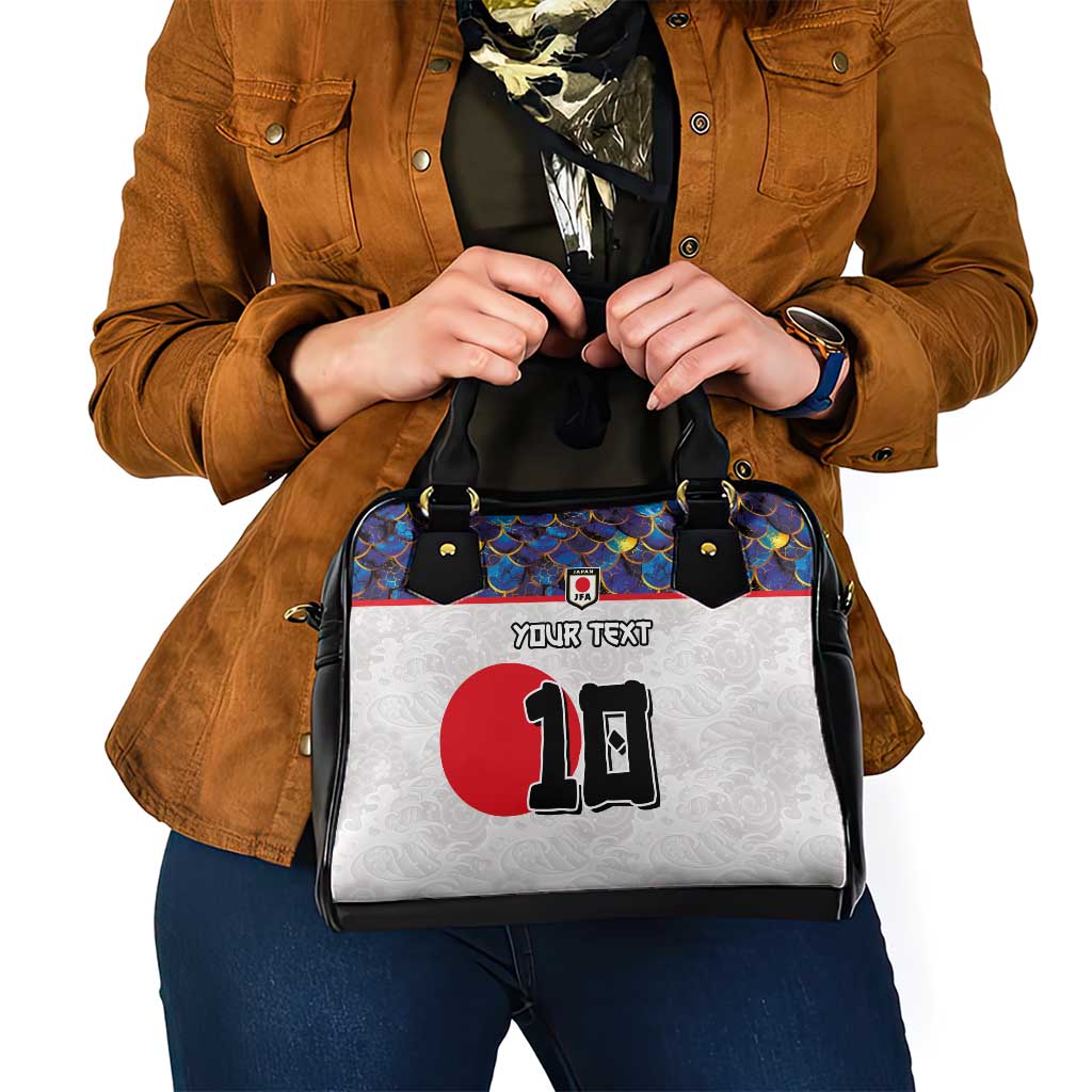 Custom Japan Football Shoulder Handbag Seigaiha and Sun LT03