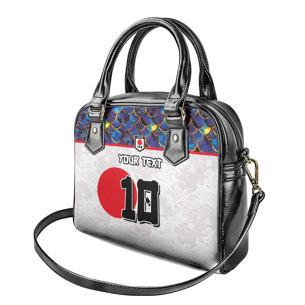 Custom Japan Football Shoulder Handbag Seigaiha and Sun LT03