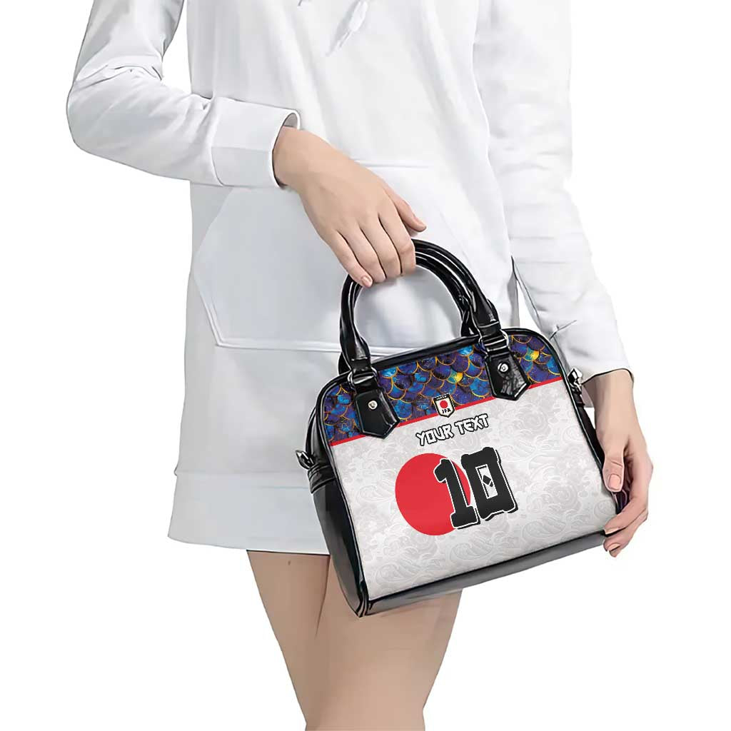 Custom Japan Football Shoulder Handbag Seigaiha and Sun LT03