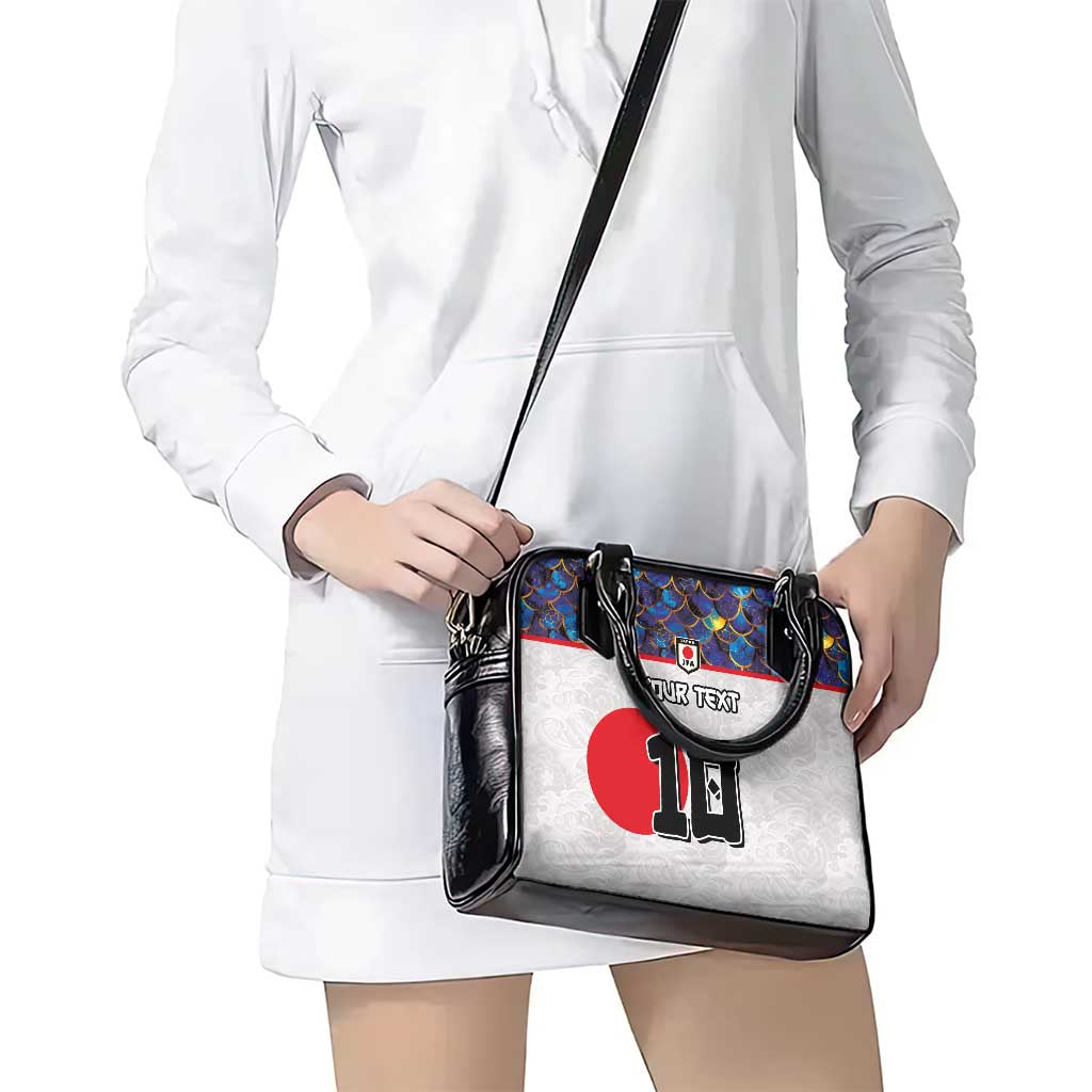 Custom Japan Football Shoulder Handbag Seigaiha and Sun LT03