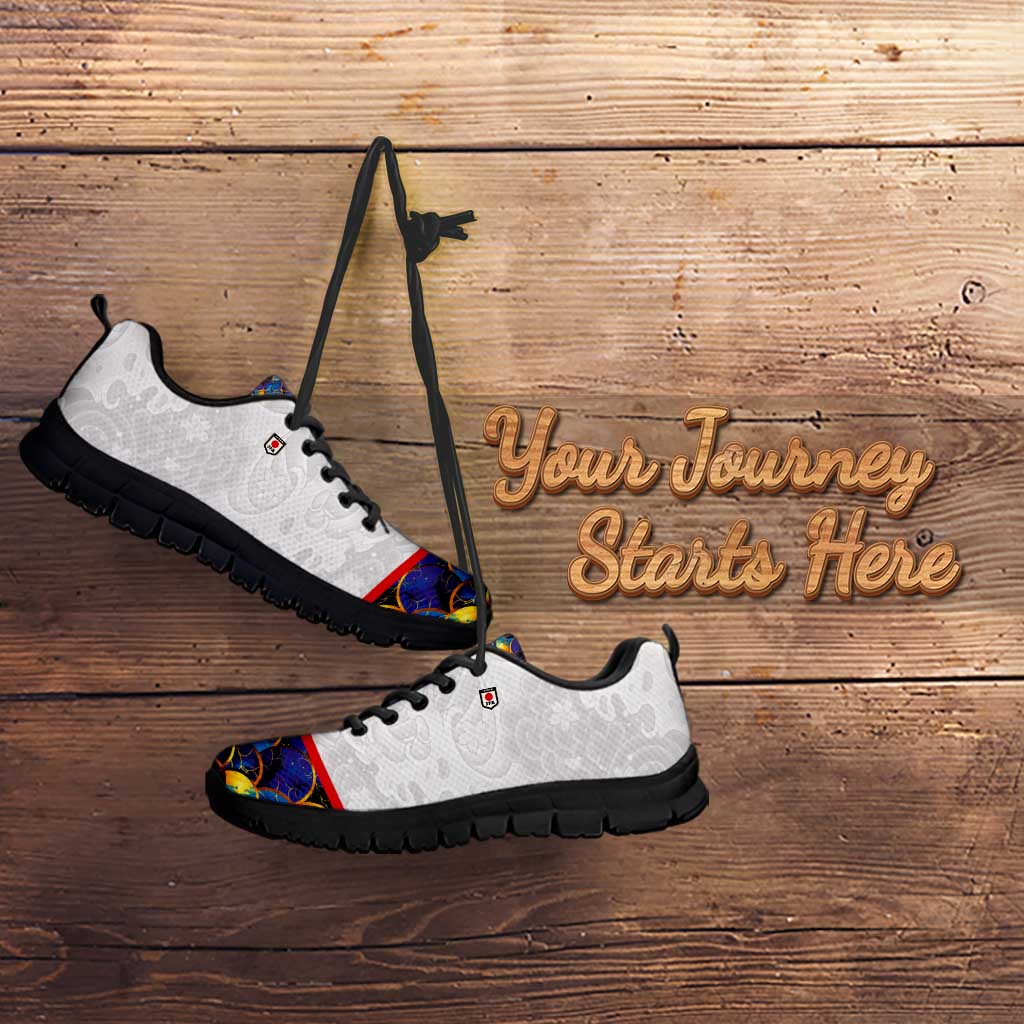 Custom Japan Football Sneakers Seigaiha and Sun LT03