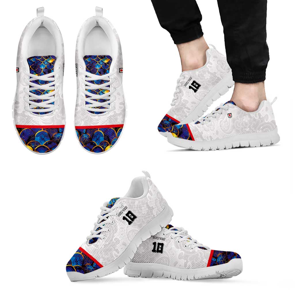 Custom Japan Football Sneakers Seigaiha and Sun LT03