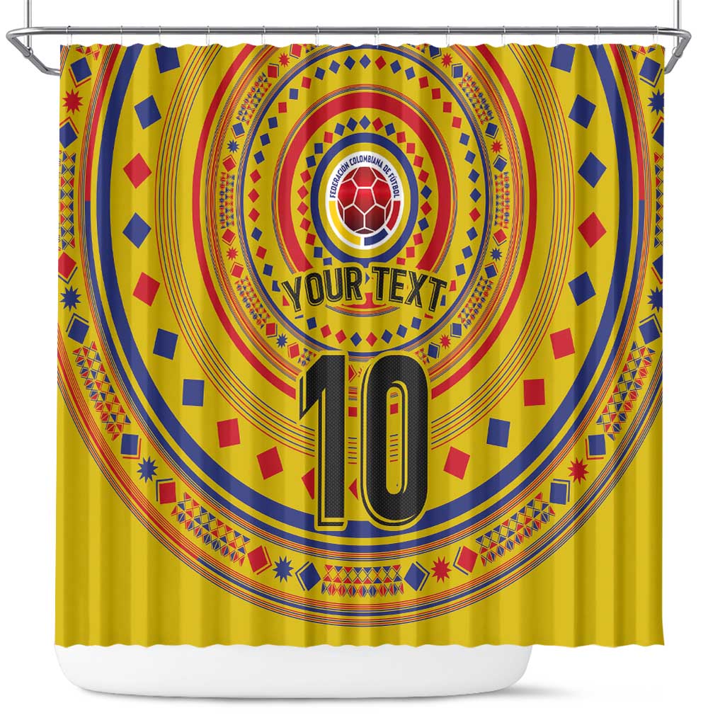 Custom Colombia Football Shower Curtain Sporty Vueltiao Hat LT03