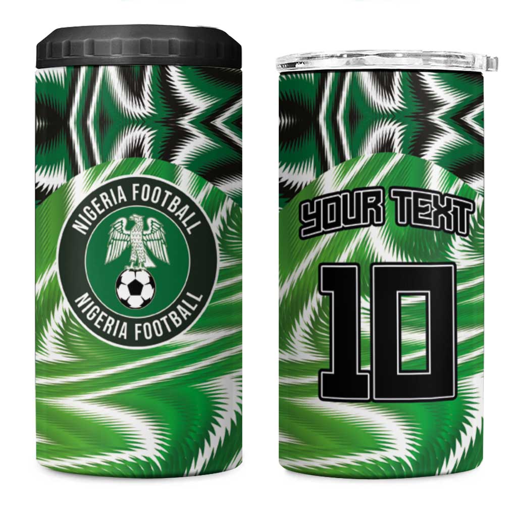 Custom Nigeria Football 4 in 1 Can Cooler Tumbler Sporty Super Eagles LT03