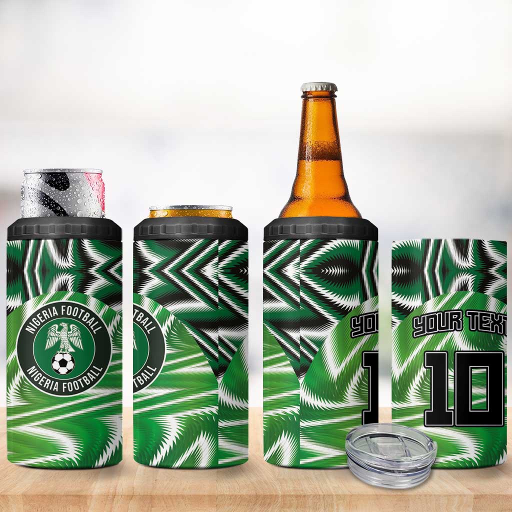 Custom Nigeria Football 4 in 1 Can Cooler Tumbler Sporty Super Eagles LT03