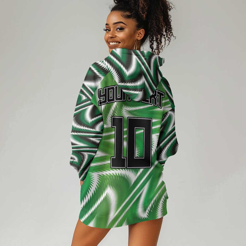 Custom Nigeria Football Hoodie Dress Sporty Super Eagles LT03