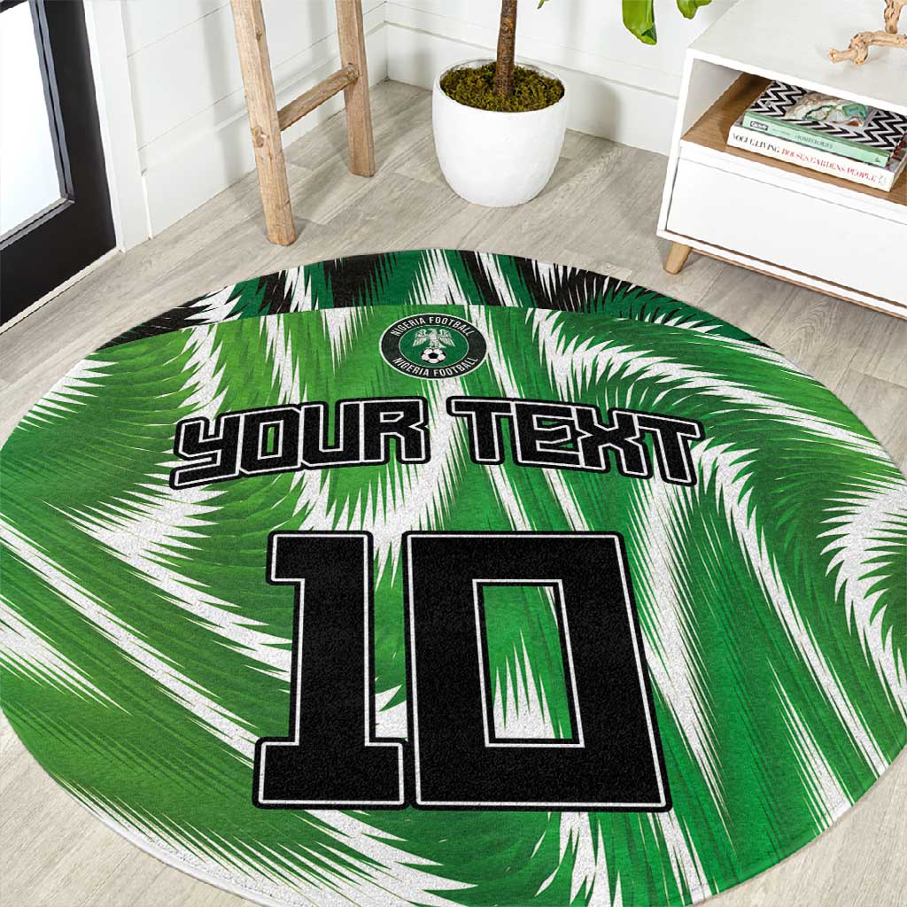Custom Nigeria Football Round Carpet Sporty Super Eagles LT03