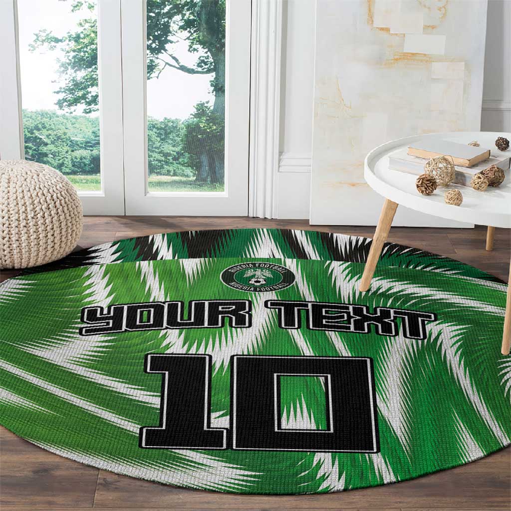 Custom Nigeria Football Round Carpet Sporty Super Eagles LT03