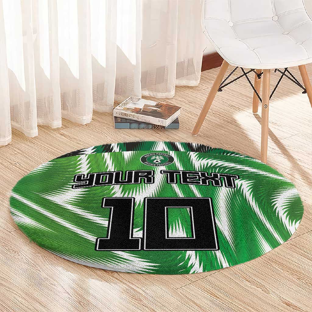 Custom Nigeria Football Round Carpet Sporty Super Eagles LT03