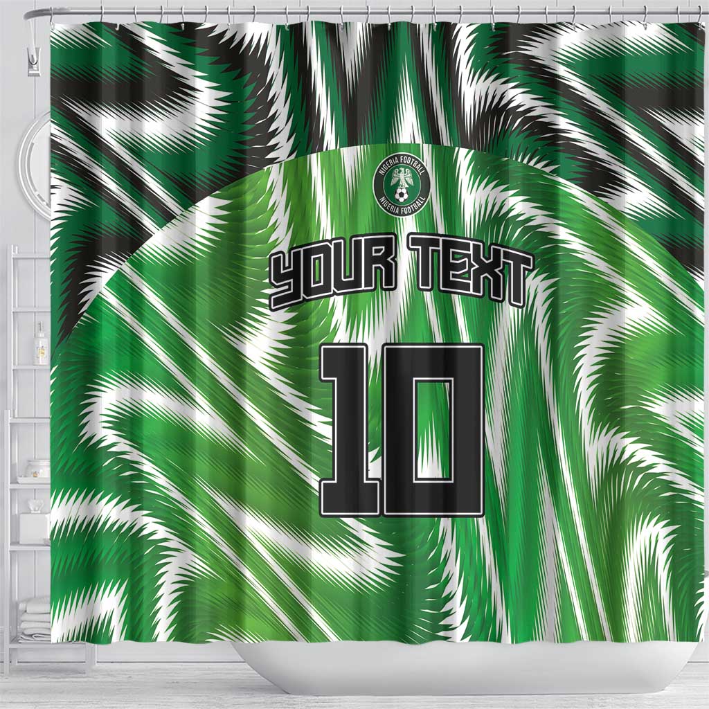Custom Nigeria Football Shower Curtain Sporty Super Eagles LT03