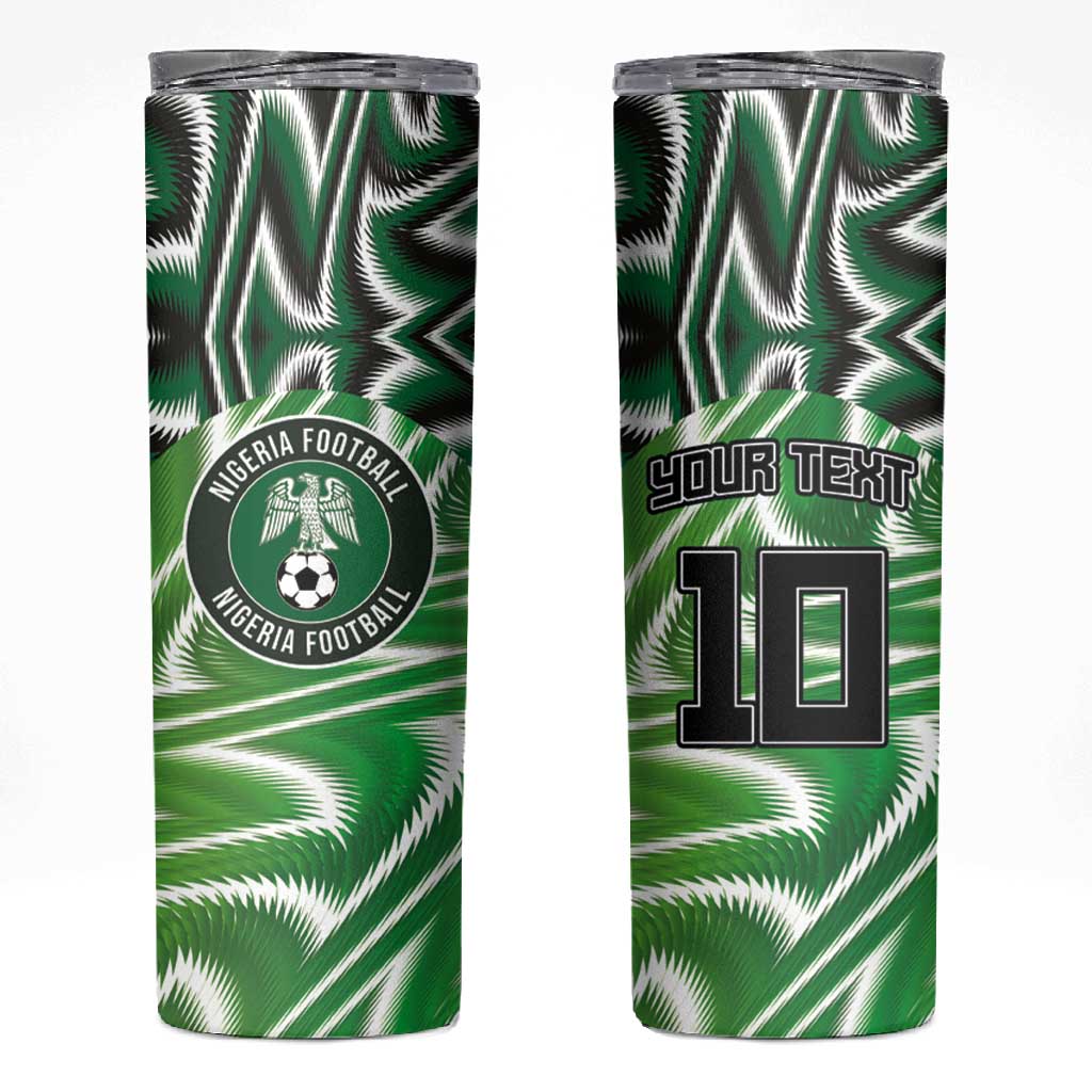 Custom Nigeria Football Skinny Tumbler Sporty Super Eagles LT03