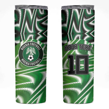 Custom Nigeria Football Skinny Tumbler Sporty Super Eagles LT03