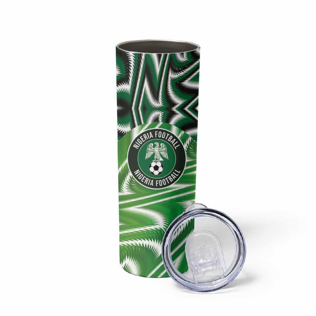 Custom Nigeria Football Skinny Tumbler Sporty Super Eagles LT03
