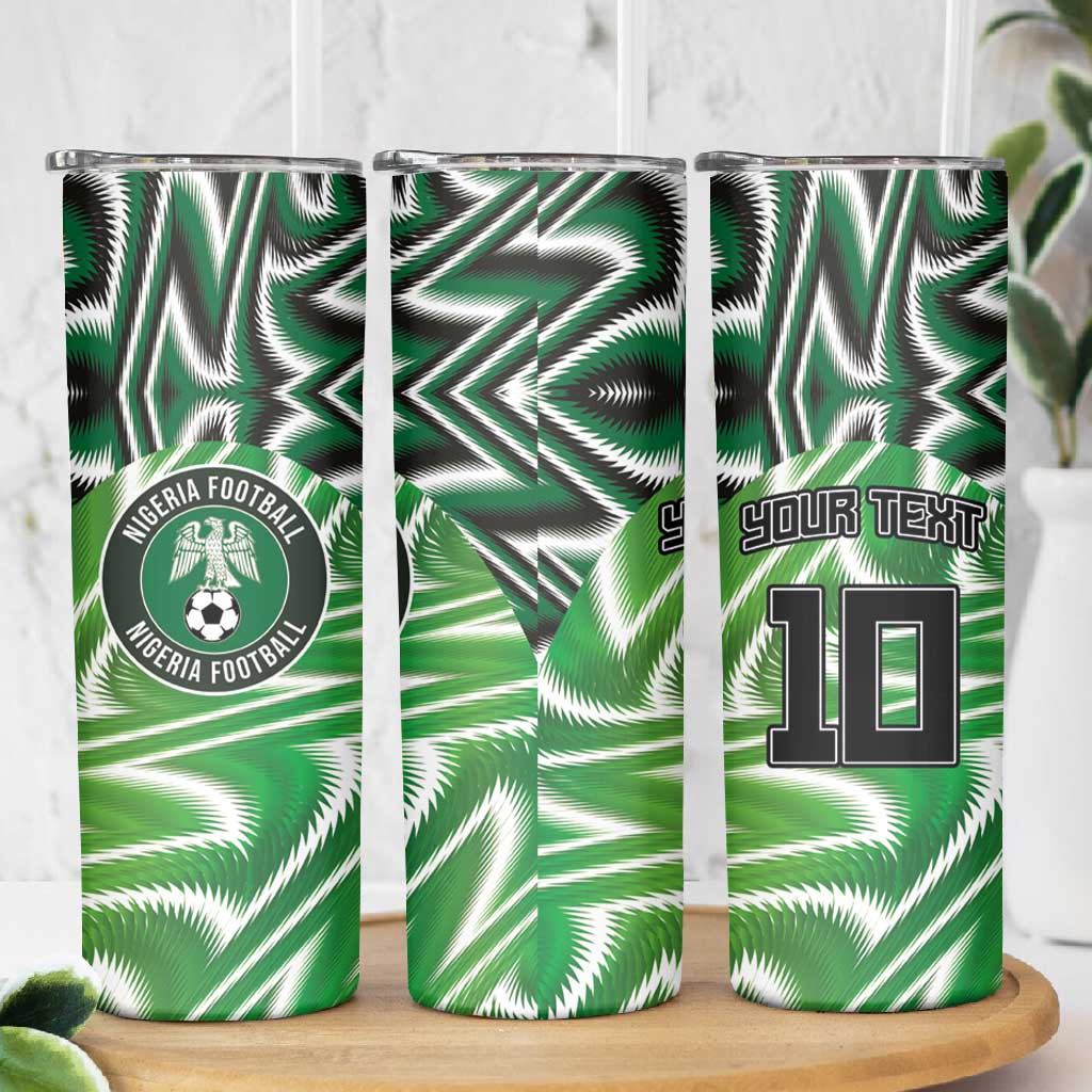 Custom Nigeria Football Skinny Tumbler Sporty Super Eagles LT03