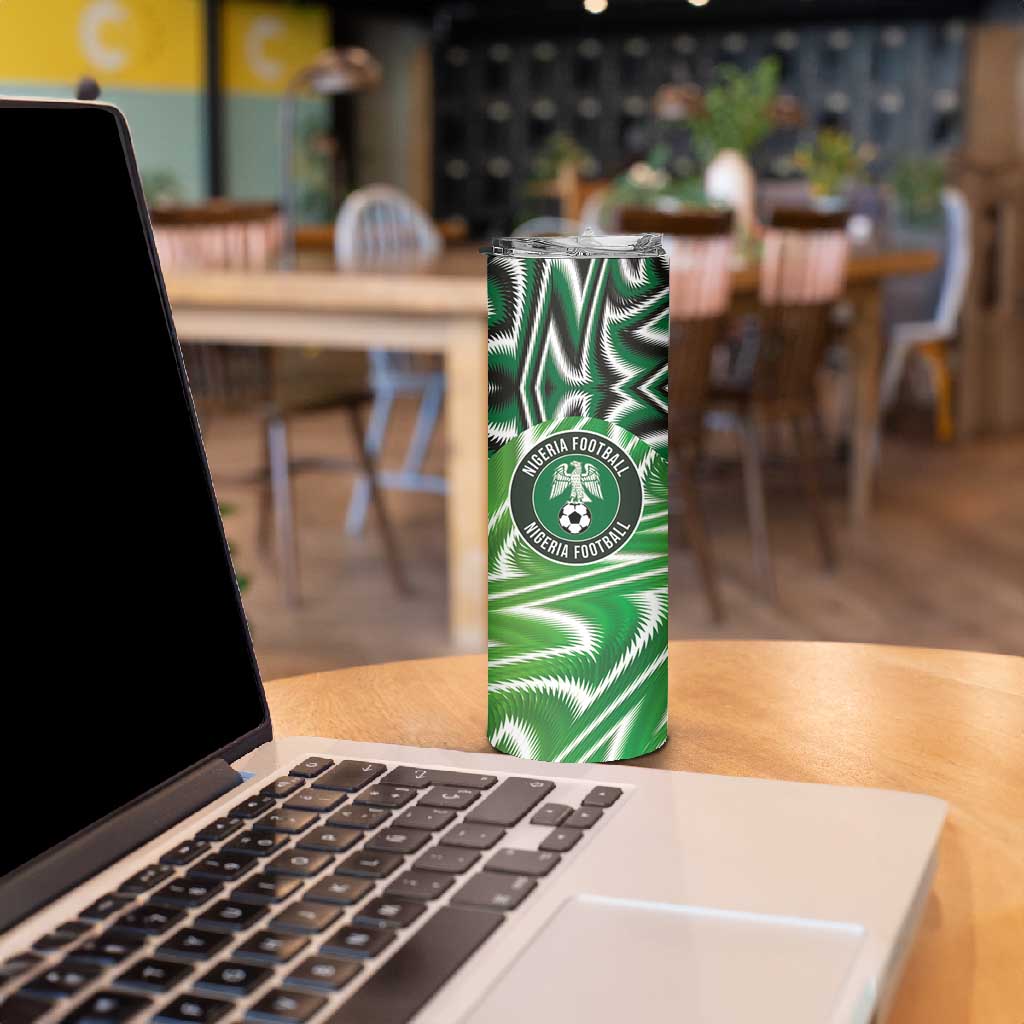 Custom Nigeria Football Skinny Tumbler Sporty Super Eagles LT03