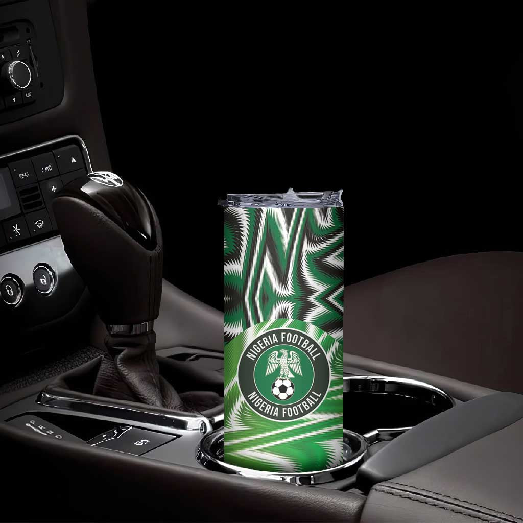 Custom Nigeria Football Skinny Tumbler Sporty Super Eagles LT03