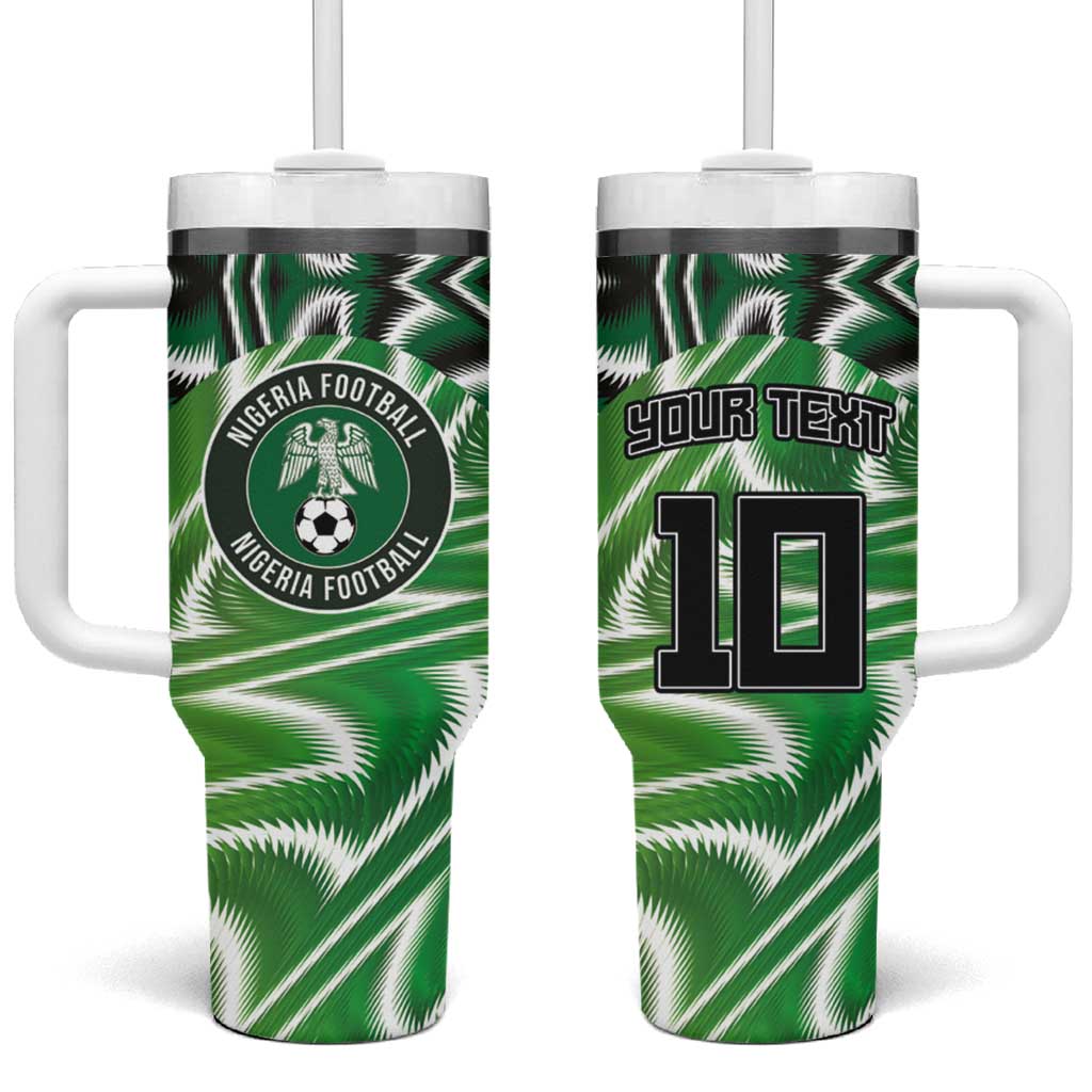 Custom Nigeria Football Tumbler With Handle Sporty Super Eagles LT03