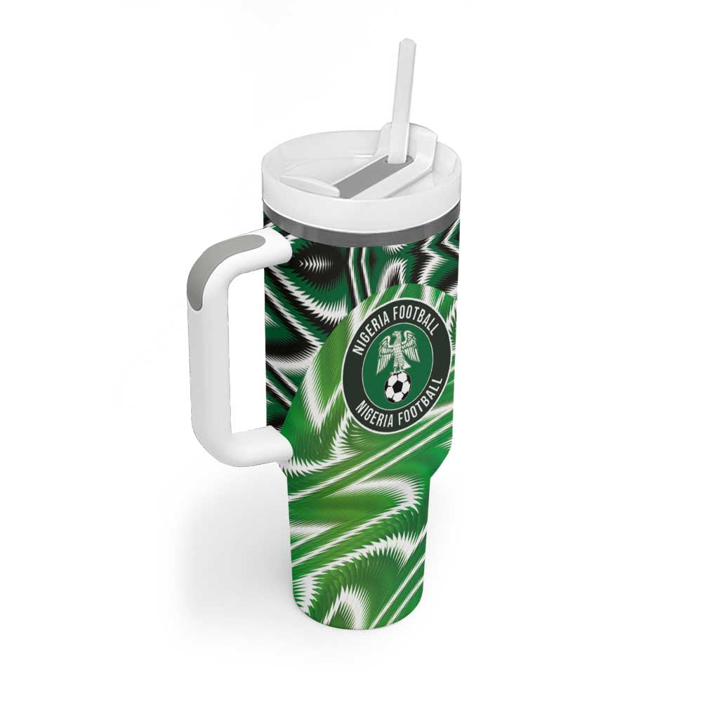 Custom Nigeria Football Tumbler With Handle Sporty Super Eagles LT03