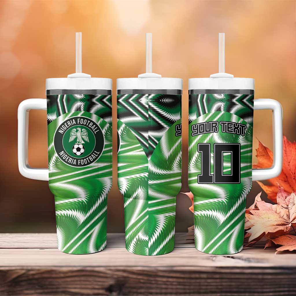 Custom Nigeria Football Tumbler With Handle Sporty Super Eagles LT03