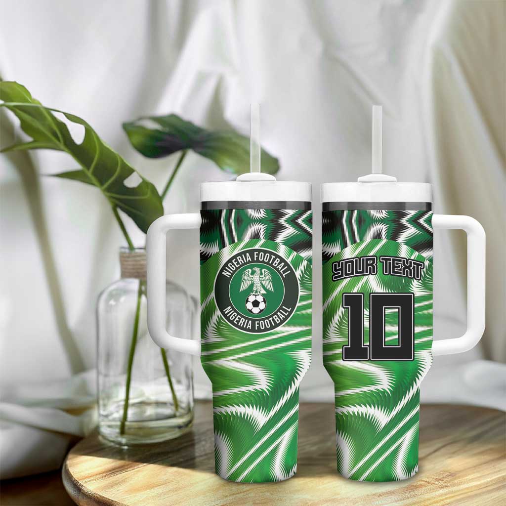 Custom Nigeria Football Tumbler With Handle Sporty Super Eagles LT03