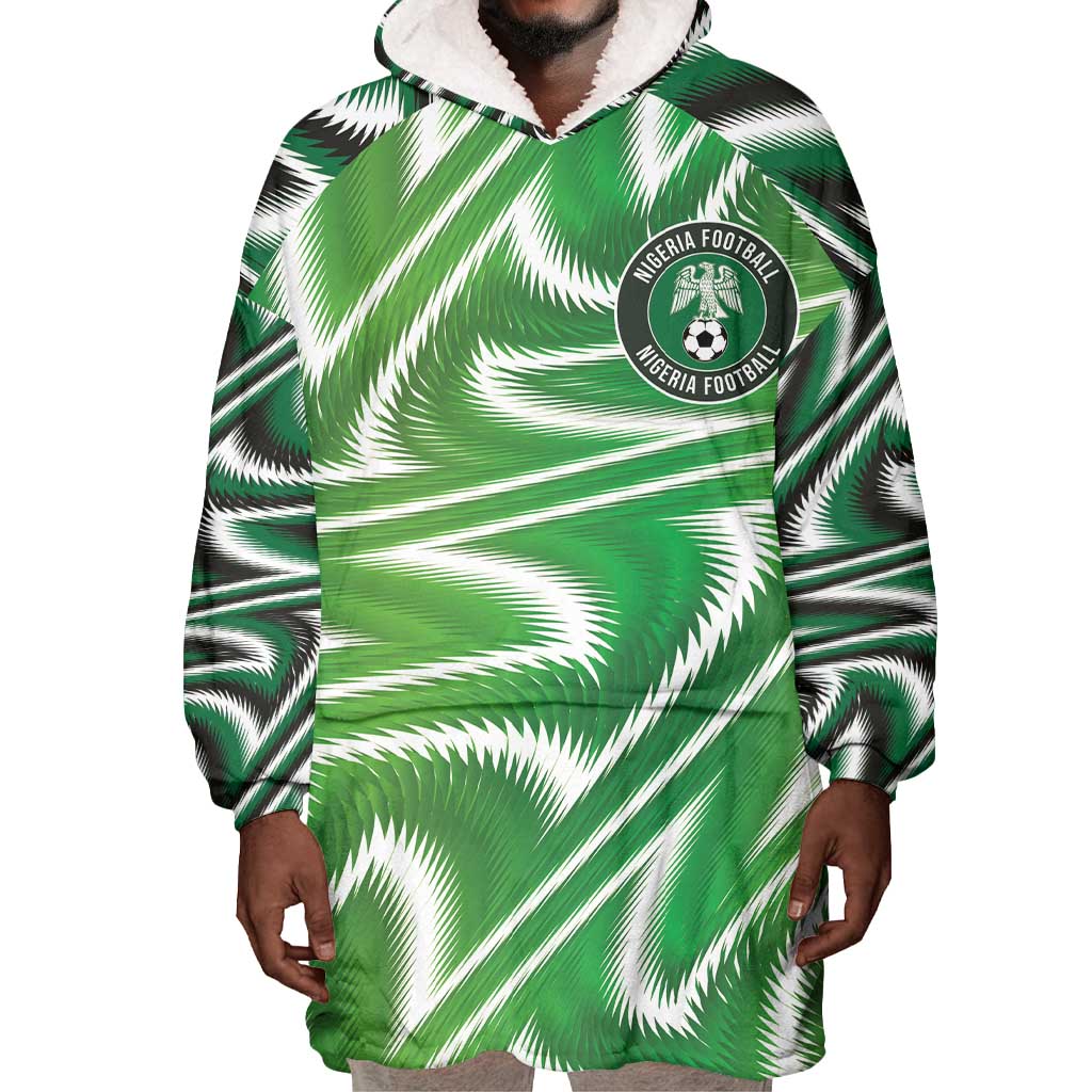 Custom Nigeria Football Wearable Blanket Hoodie Sporty Super Eagles LT03