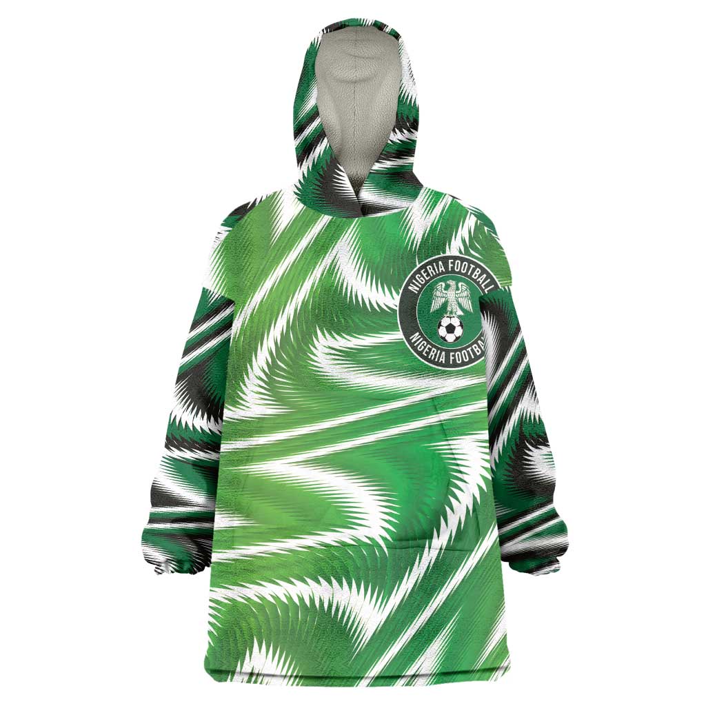 Custom Nigeria Football Wearable Blanket Hoodie Sporty Super Eagles LT03