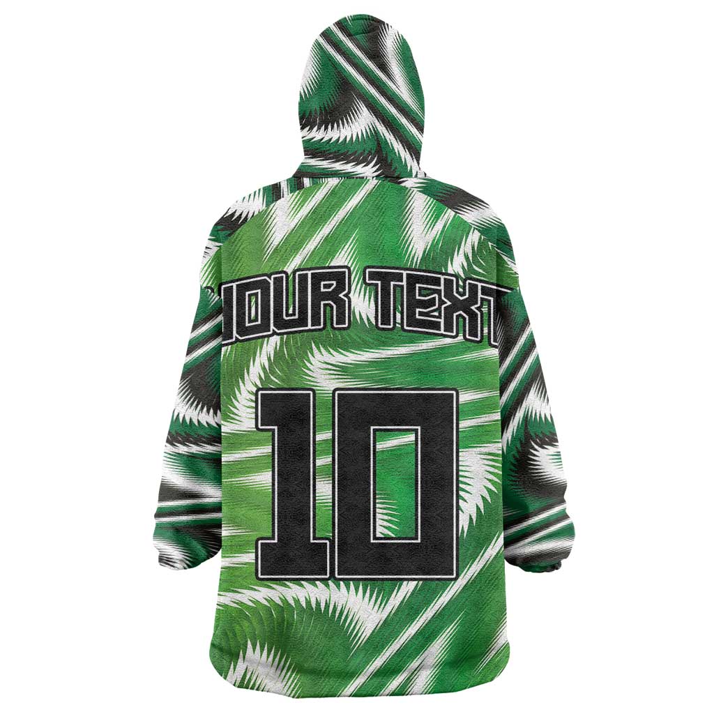 Custom Nigeria Football Wearable Blanket Hoodie Sporty Super Eagles LT03