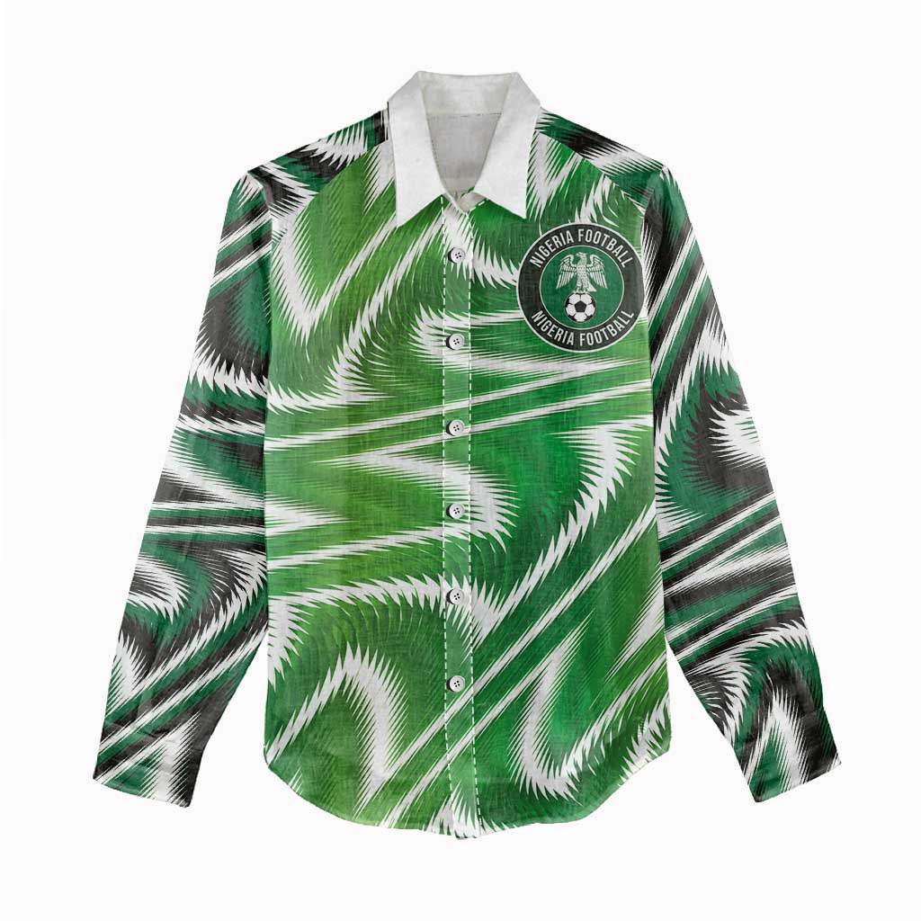 Custom Nigeria Football Women Casual Shirt Sporty Super Eagles LT03