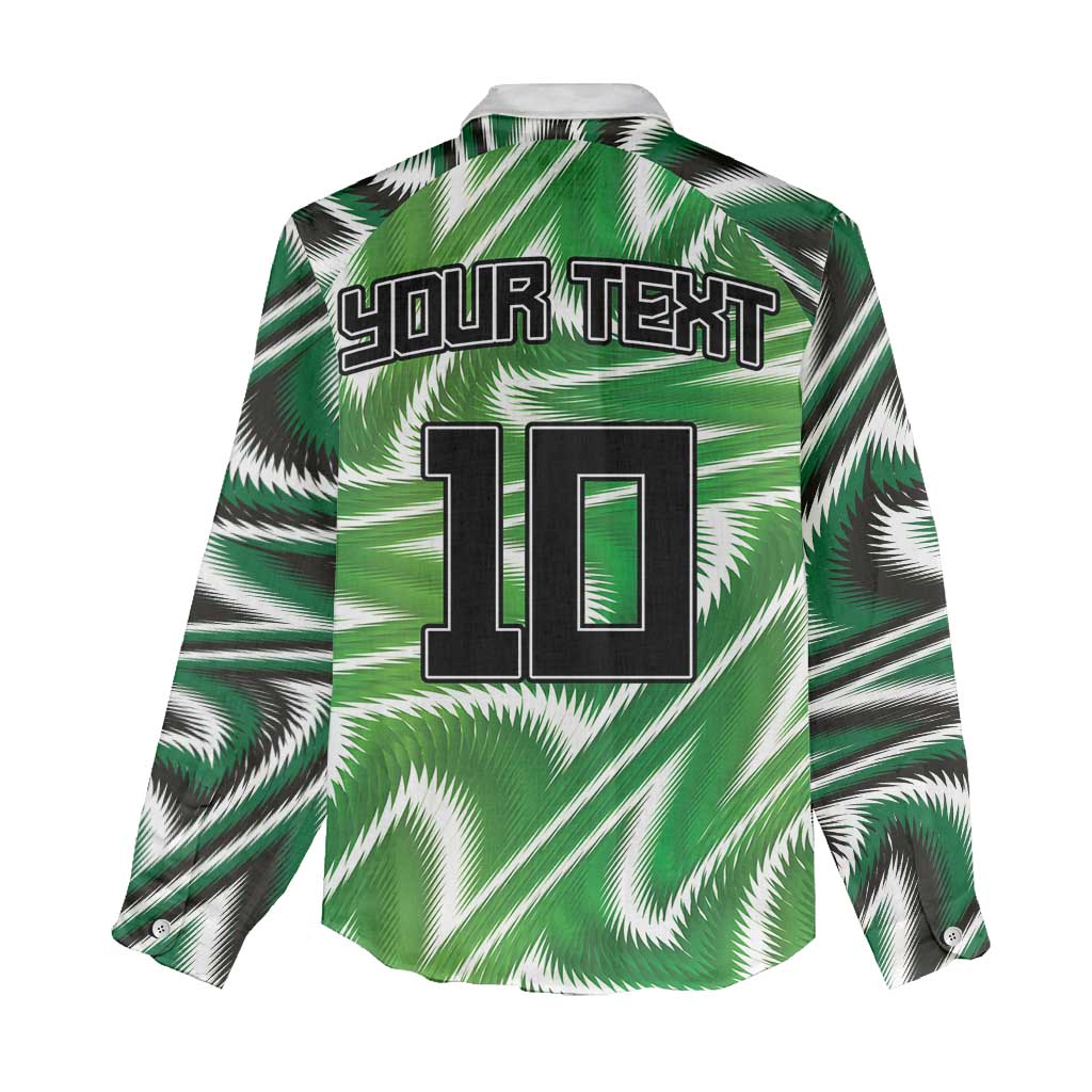 Custom Nigeria Football Women Casual Shirt Sporty Super Eagles LT03