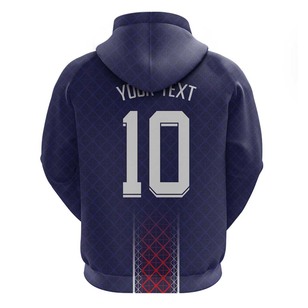 Custom Midnight Navy Football Hoodie Paris Architectural Heritage Style LT03