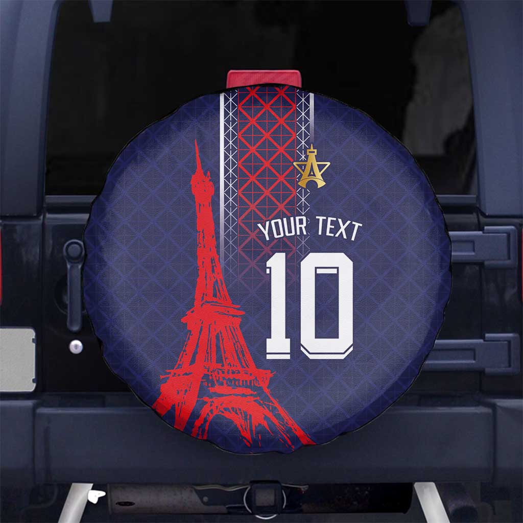 Custom Midnight Navy Football Spare Tire Cover Paris Architectural Heritage Style LT03