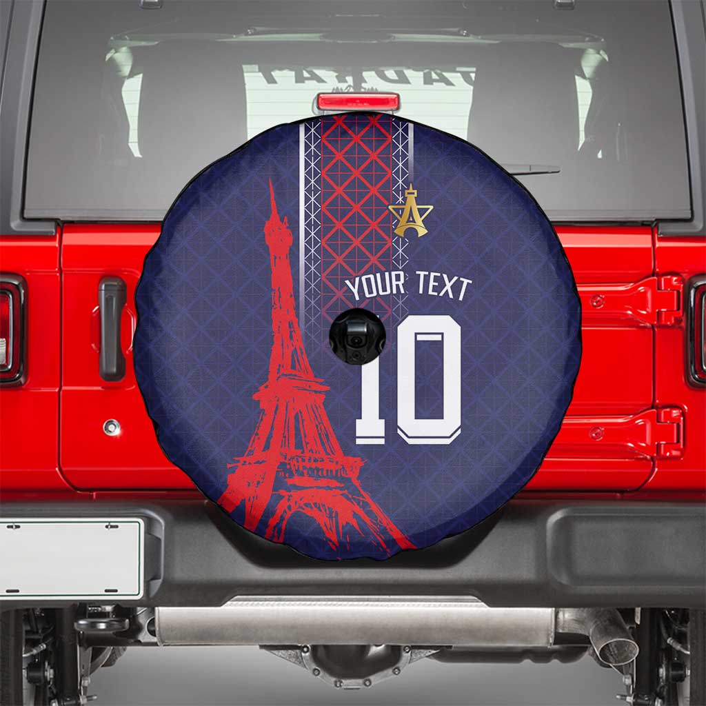 Custom Midnight Navy Football Spare Tire Cover Paris Architectural Heritage Style LT03