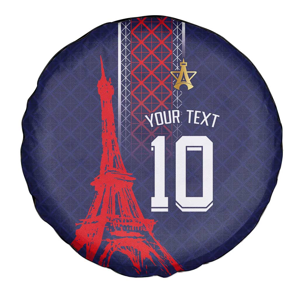 Custom Midnight Navy Football Spare Tire Cover Paris Architectural Heritage Style LT03