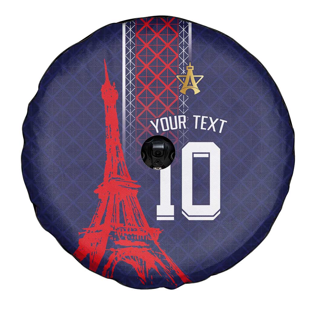 Custom Midnight Navy Football Spare Tire Cover Paris Architectural Heritage Style LT03