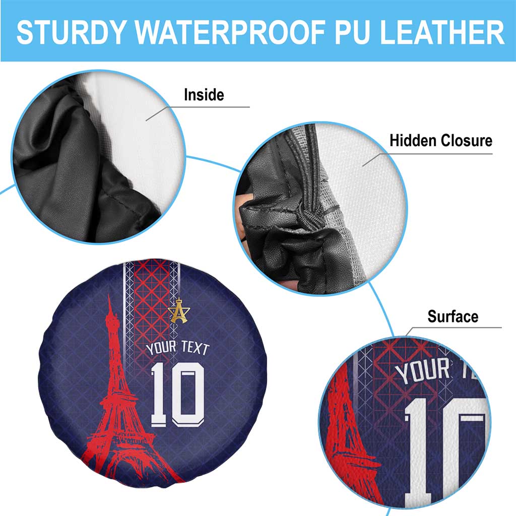 Custom Midnight Navy Football Spare Tire Cover Paris Architectural Heritage Style LT03