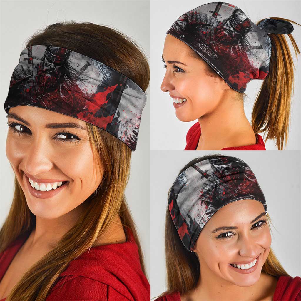 Viking Valhalla Neck Gaiter Norseman and Burning Battlefield LT03