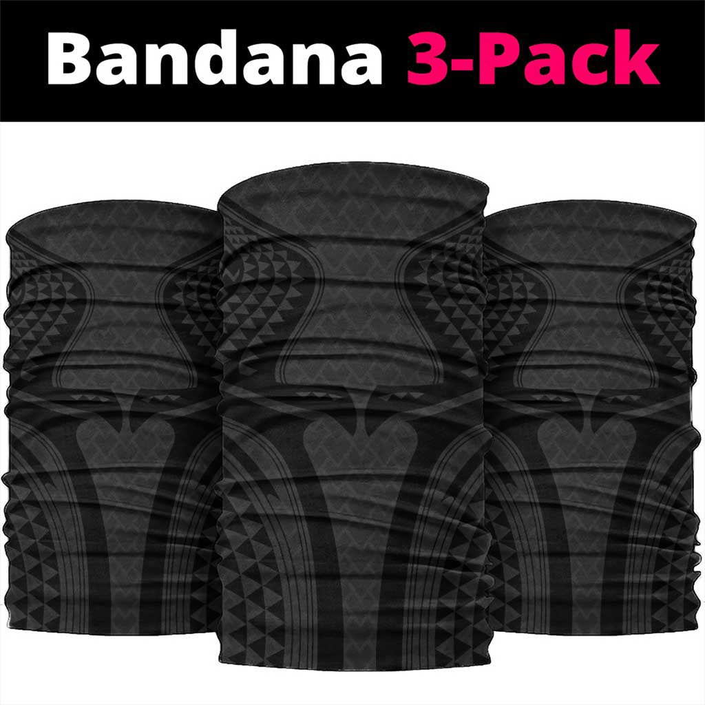 Hawaiian Kakau Art Tattoos Aquaman Style Neck Gaiter Black Version LT03