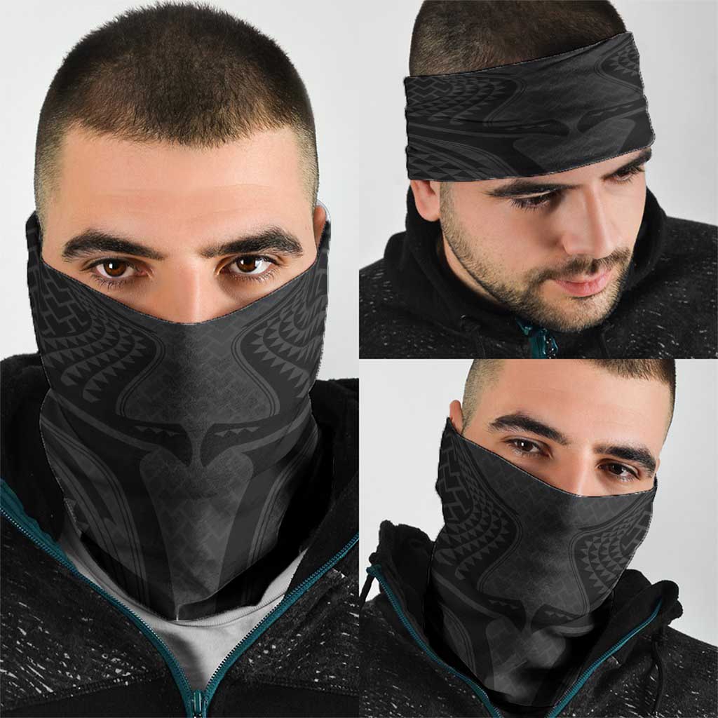 Hawaiian Kakau Art Tattoos Aquaman Style Neck Gaiter Black Version LT03